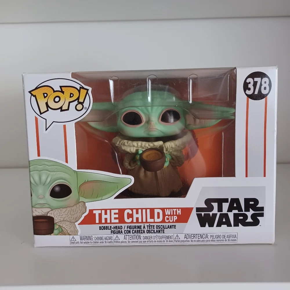 The Child Grogu With Cup From Star Wars‎ Mandalorian 378 Vinyl Figure Funko Pop